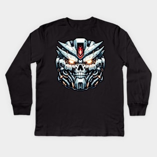 Biomech Skull S01 D52 Kids Long Sleeve T-Shirt